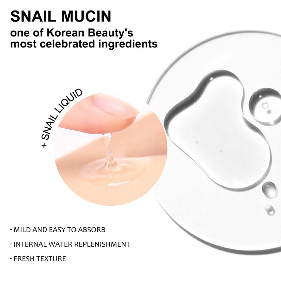 L'clatskin 100ml Snail Mucin 92%Facial Serum Deep Repairing Moisturizing Snail Secretion Filtrate Hydrating Face Essence For Face Women And Men, Day And Nigh Skin Care